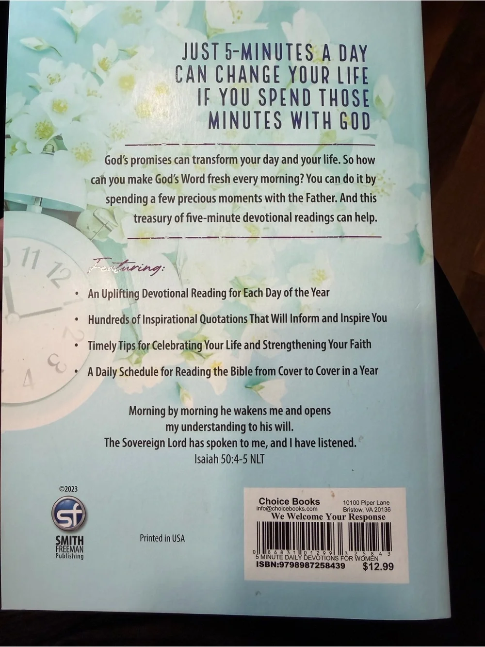 5-Minute Daily Devotions for Women - Blue